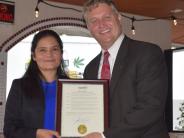 Telma Borrayo, Consul of Guatemala in Atlanta and Mayor Ernst.