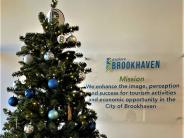 Best holiday commercial décor went to Explore Brookhaven located in Town Brookhaven