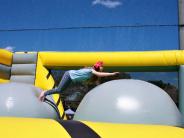 The Kidz Zone provided a variety of bounce houses and options for energetic young Cherry Blossom Festival guests.