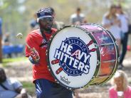 The Atlanta Braves’ Heavy Hitters drumline wound its way through Festival crowds sharing their musical, interactive beat.