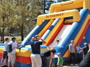 The Kidz Zone provided a variety of bounce houses and options for energetic young Cherry Blossom Festival guests.