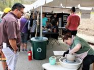 Artisans demonstrated their crafts such as Devanie Schilpp from Atlanta Clay Works. 