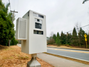 Automated speed detection cameras like this one will soon appear near schools to record school-zone speeders during school hours