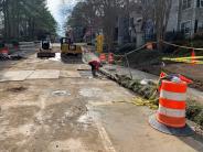 Caldwell Rd storm CB & sidewalk concrete work