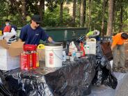 Hazardous household waste included pesticide, herbicide, and cleaning chemicals.