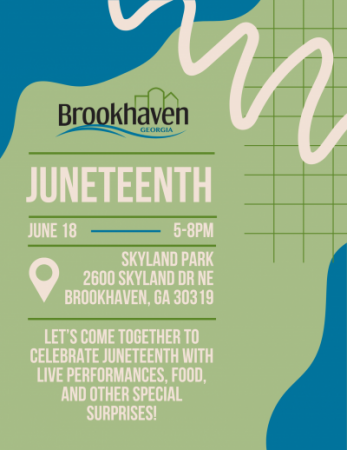 Flyer promoting Juneteenth event