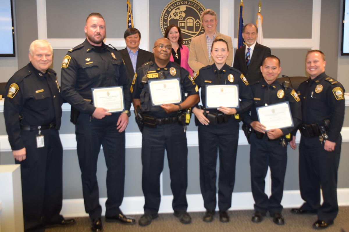 Brookhaven police officers honored at City Council meeting